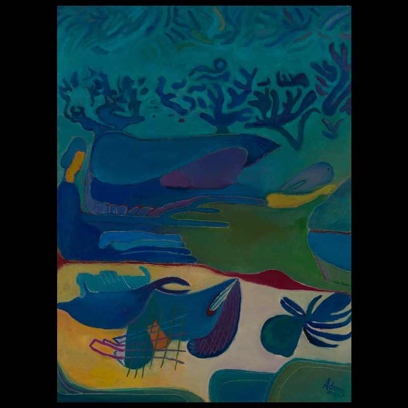 WHALER, oil on canvas